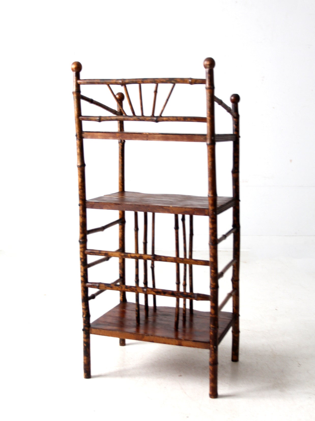 antique bamboo etagere