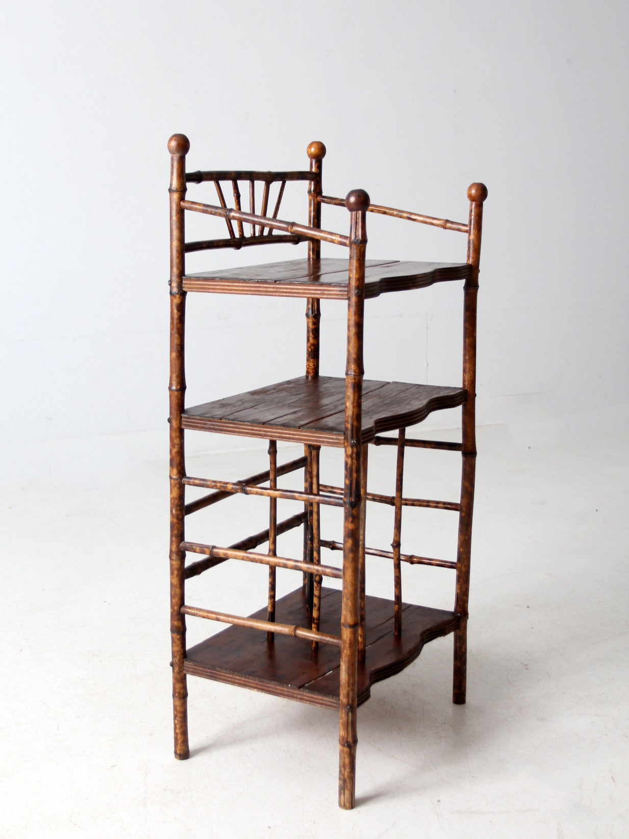 antique bamboo etagere
