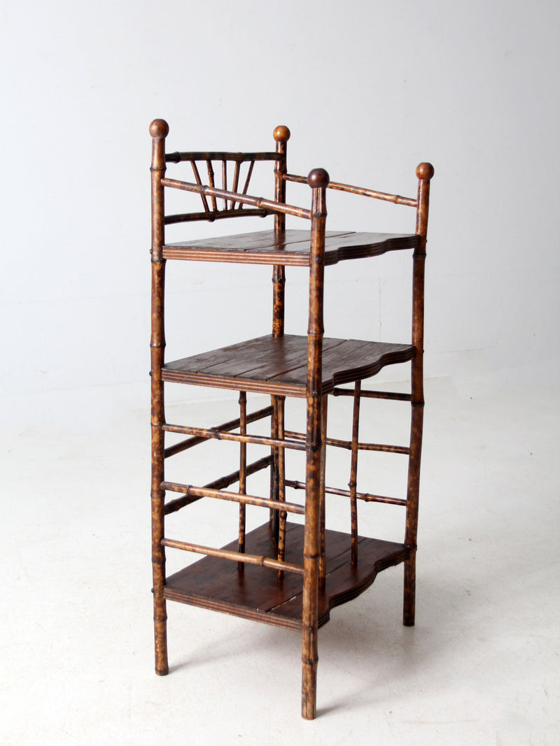 antique bamboo etagere