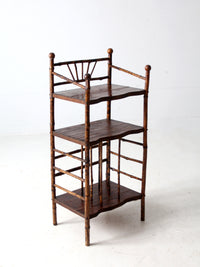 antique bamboo etagere