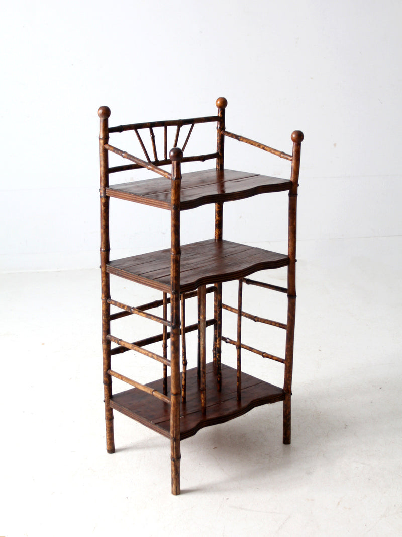 antique bamboo etagere
