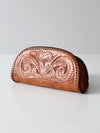 vintage tooled leather pouch