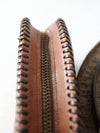 vintage tooled leather pouch