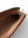 vintage tooled leather pouch