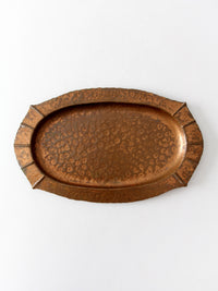 vintage Schaefer's hammered copper tray