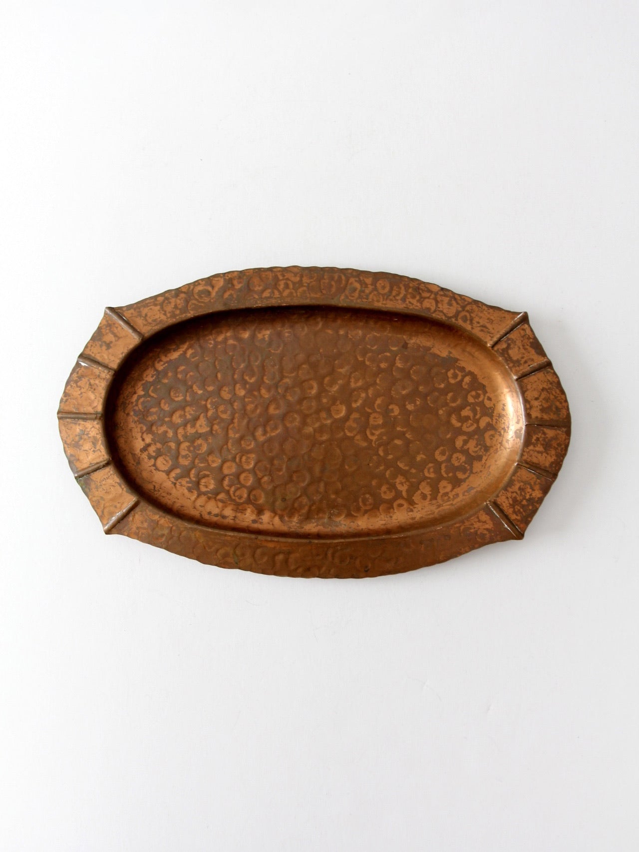 vintage Schaefer's hammered copper tray