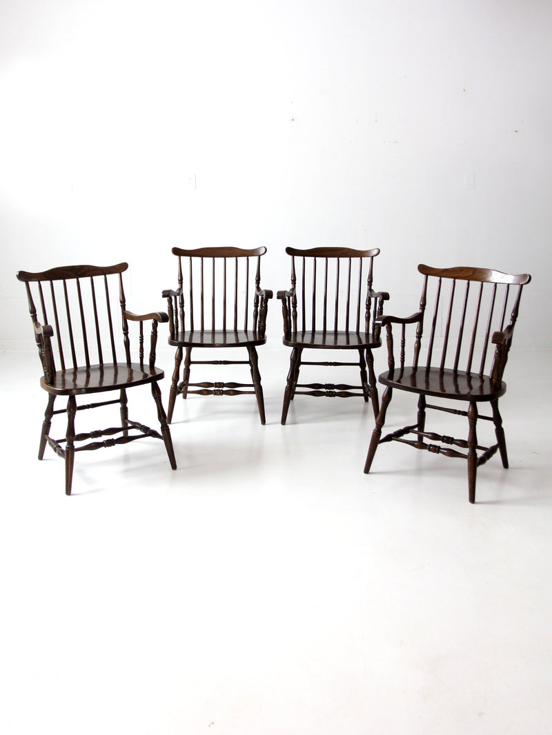 vintage Windsor dining chairs set 4