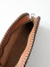 vintage tooled leather pouch