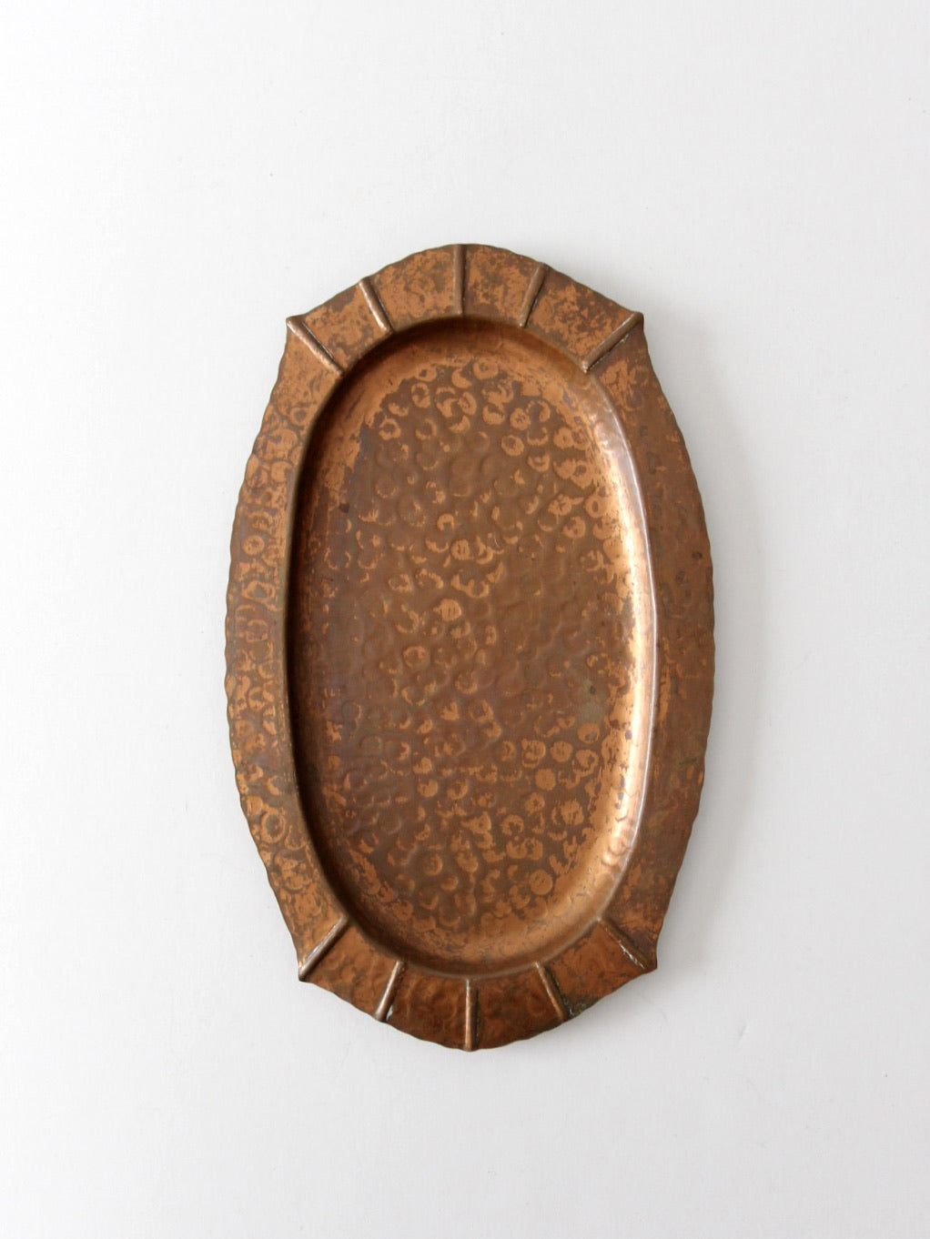 vintage Schaefer's hammered copper tray