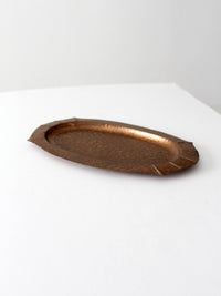 vintage Schaefer's hammered copper tray