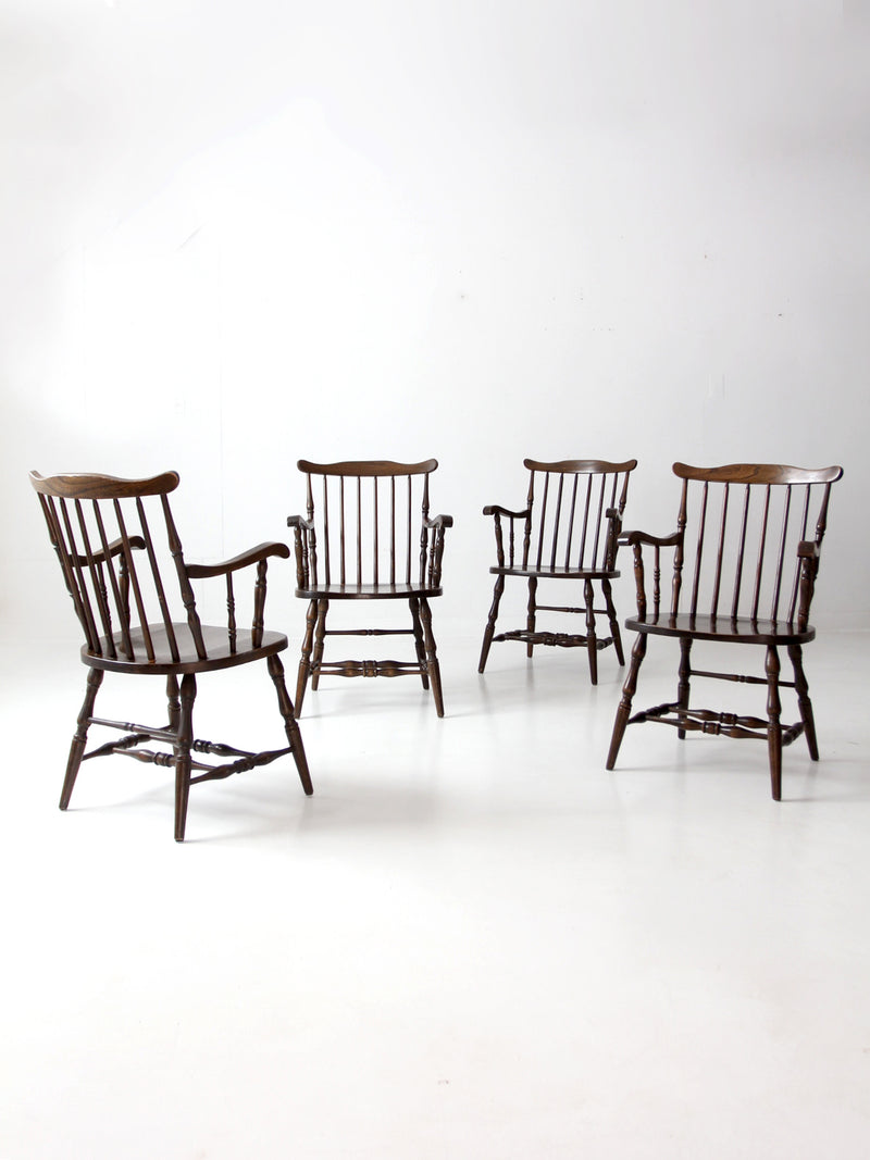 vintage Windsor dining chairs set 4