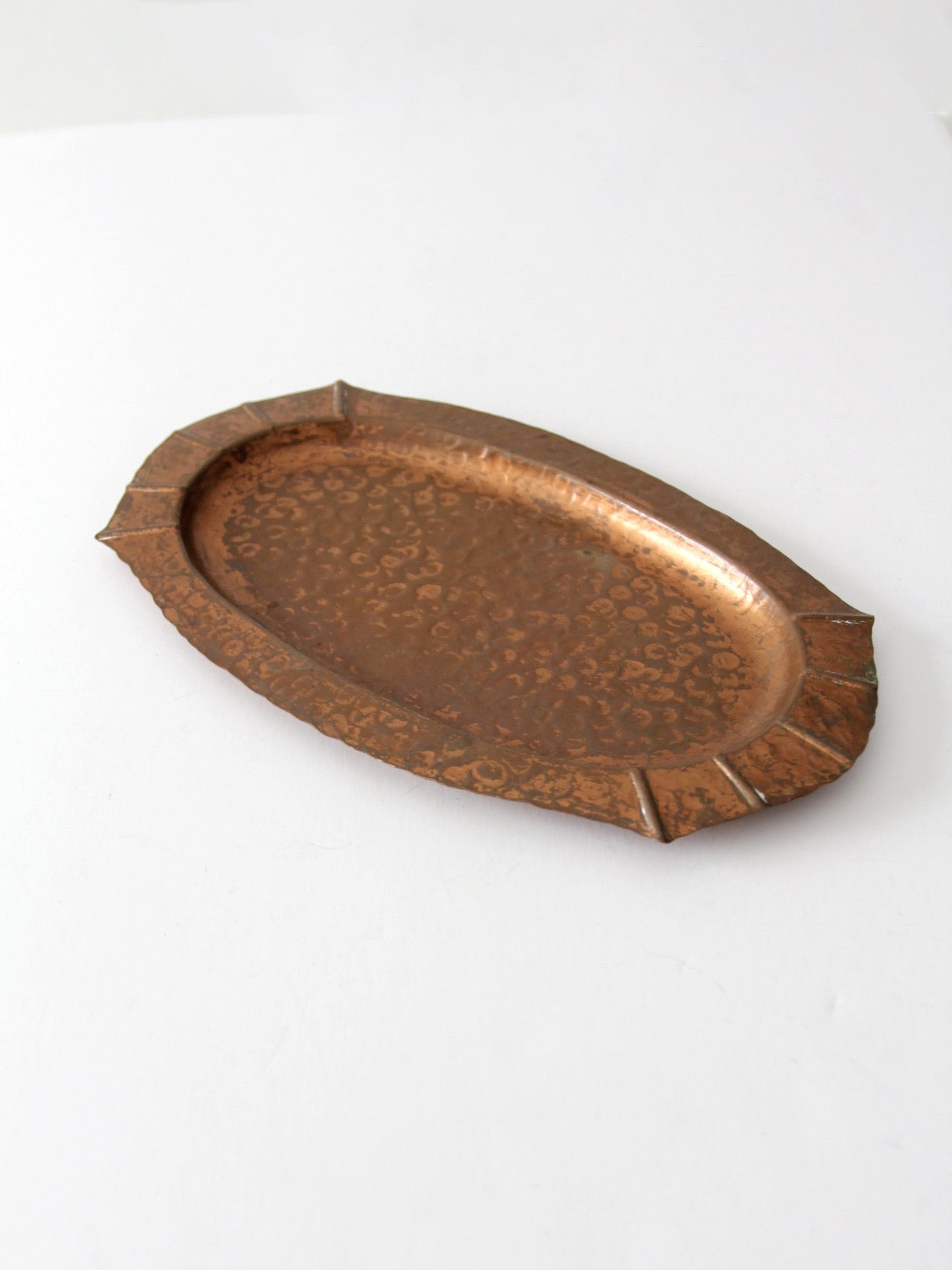 vintage Schaefer's hammered copper tray