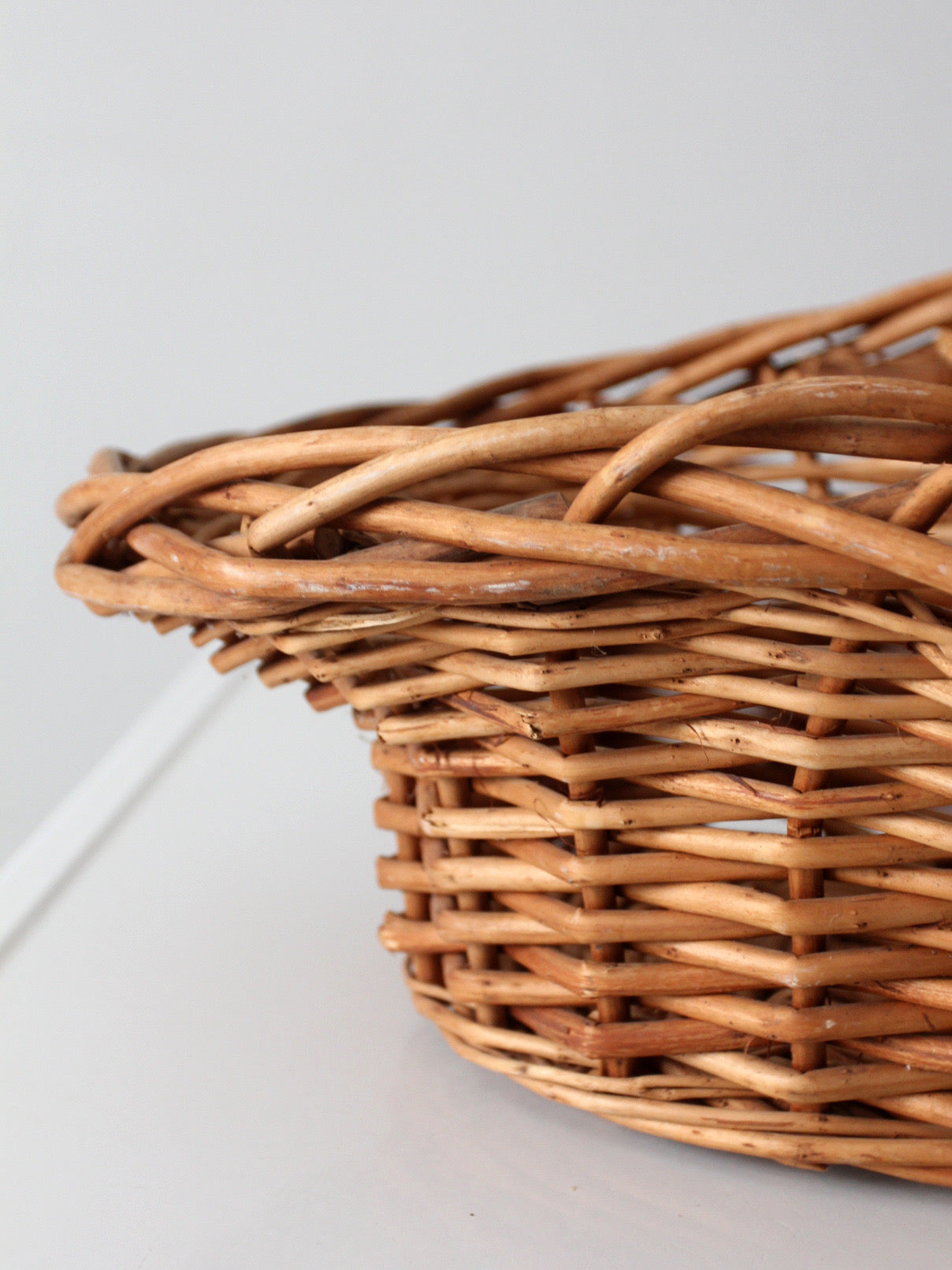 vintage wicker gathering basket