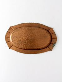 vintage Schaefer's hammered copper tray