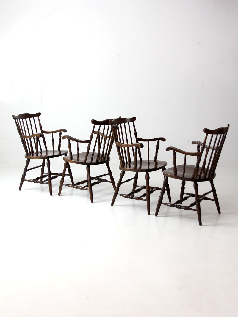 vintage Windsor dining chairs set 4