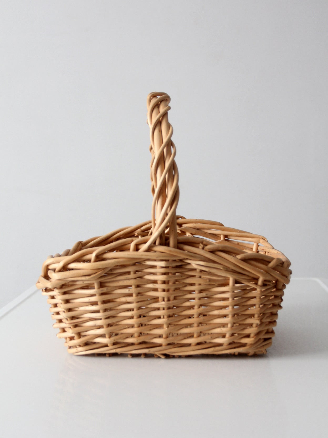 vintage wicker gathering basket