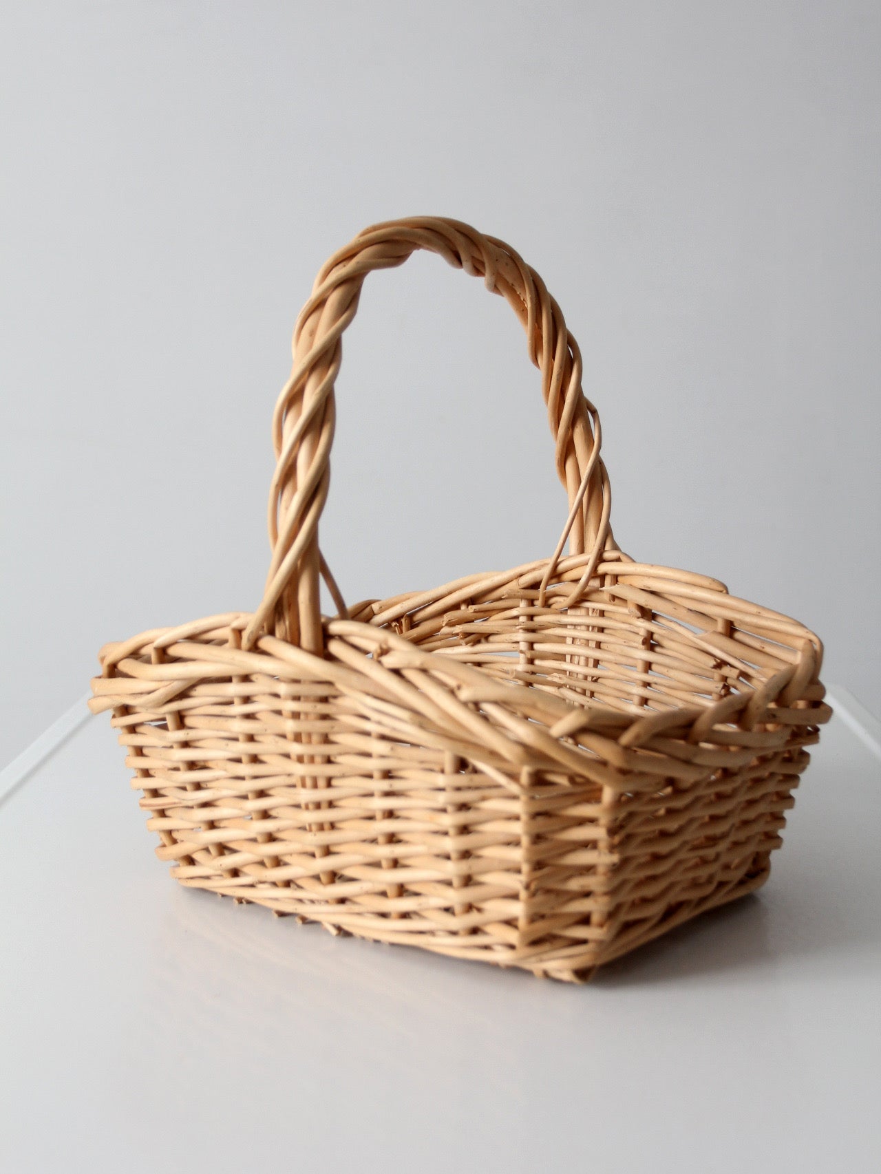 vintage wicker gathering basket