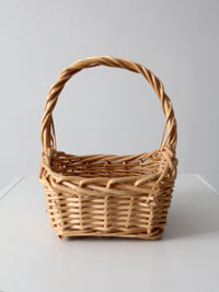 vintage wicker gathering basket
