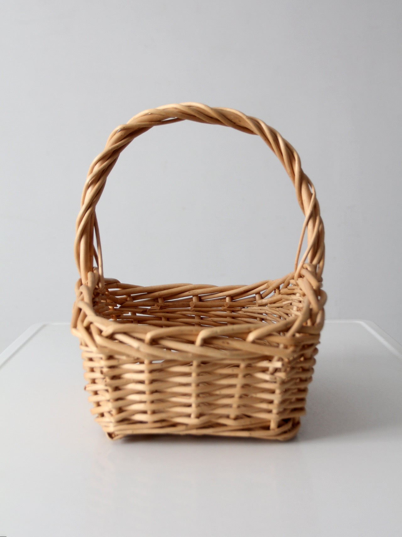 vintage wicker gathering basket