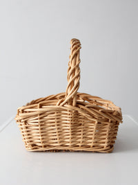 vintage wicker gathering basket