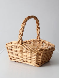 vintage wicker gathering basket
