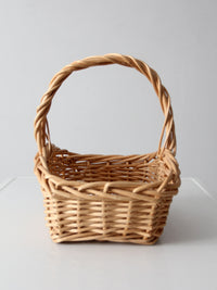 vintage wicker gathering basket