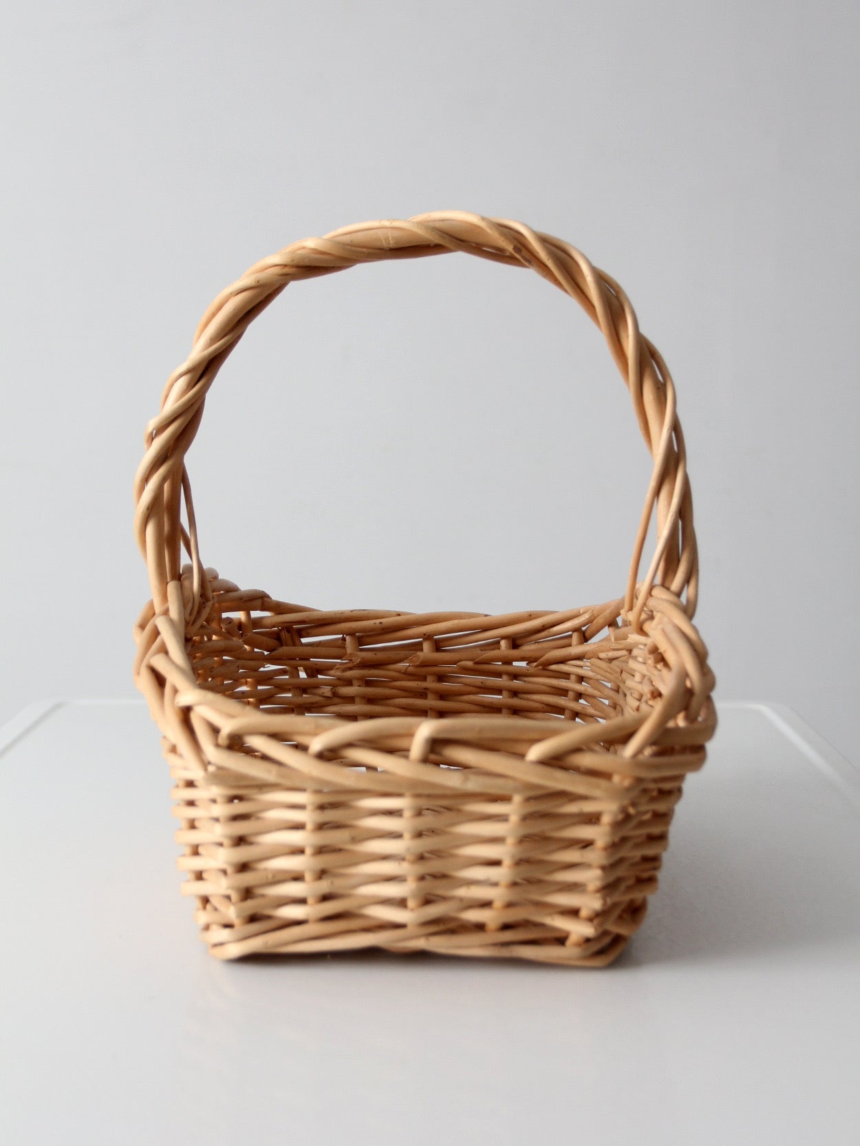 vintage wicker gathering basket