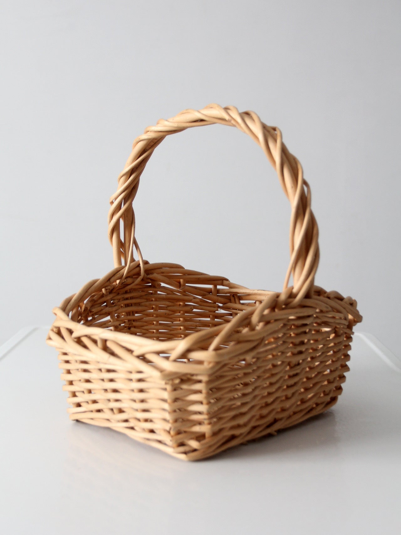 vintage wicker gathering basket