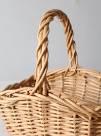 vintage wicker gathering basket