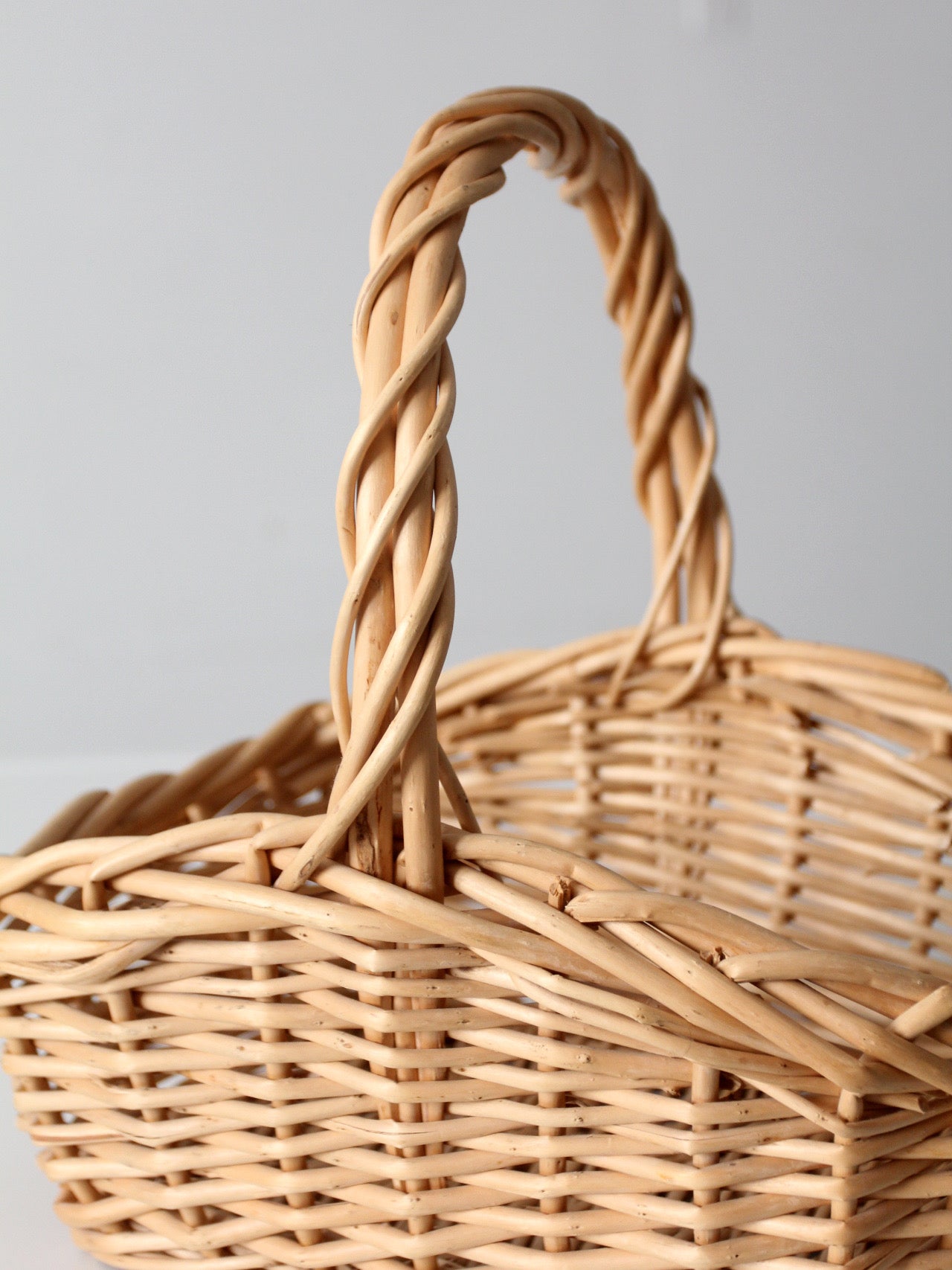 vintage wicker gathering basket
