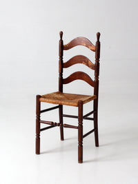 vintage 1930s Tell City rush seat ladder back chair