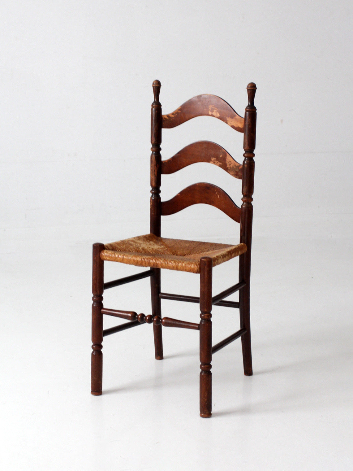 vintage 1930s Tell City rush seat ladder back chair