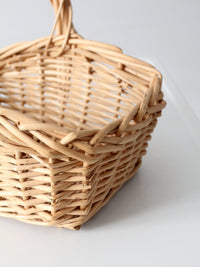 vintage wicker gathering basket