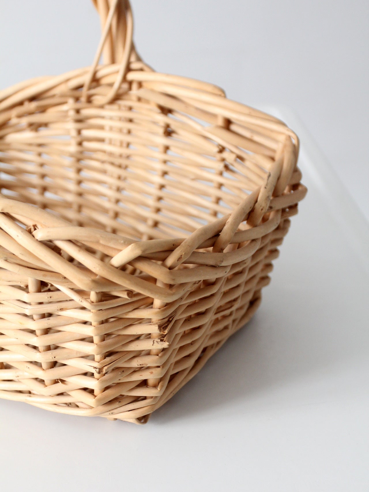 vintage wicker gathering basket