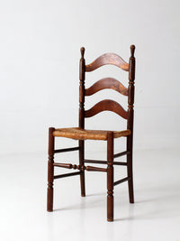vintage 1930s Tell City rush seat ladder back chair