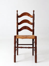 vintage 1930s Tell City rush seat ladder back chair