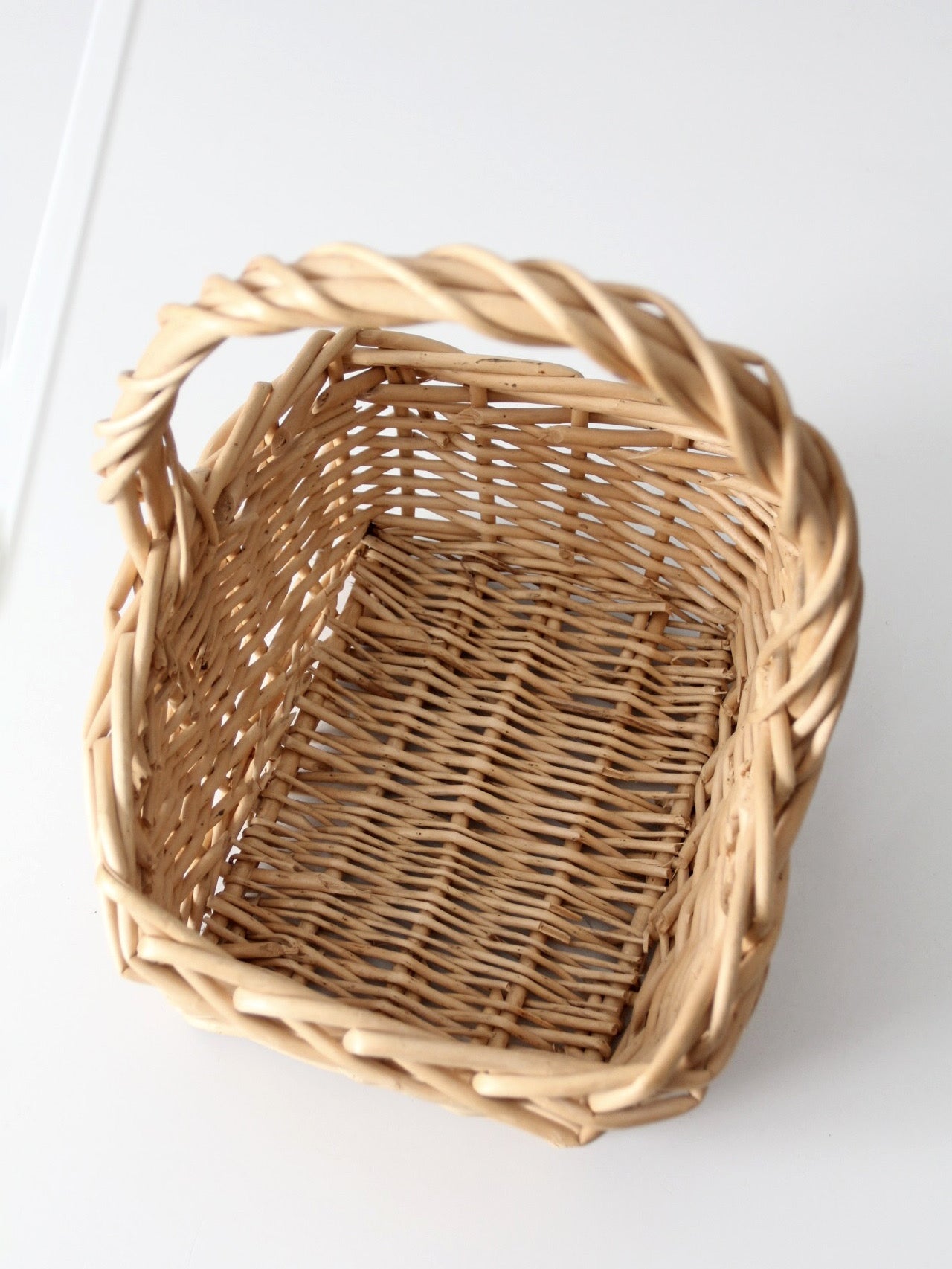 vintage wicker gathering basket