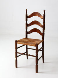 vintage 1930s Tell City rush seat ladder back chair