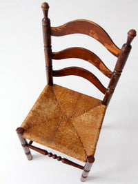 vintage 1930s Tell City rush seat ladder back chair