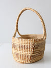 vintage sweetgrass handle basket