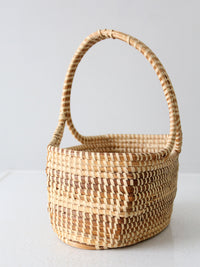 vintage sweetgrass handle basket