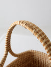 vintage sweetgrass handle basket