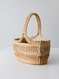 vintage sweetgrass handle basket