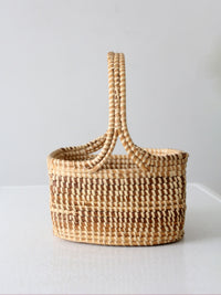 vintage sweetgrass handle basket