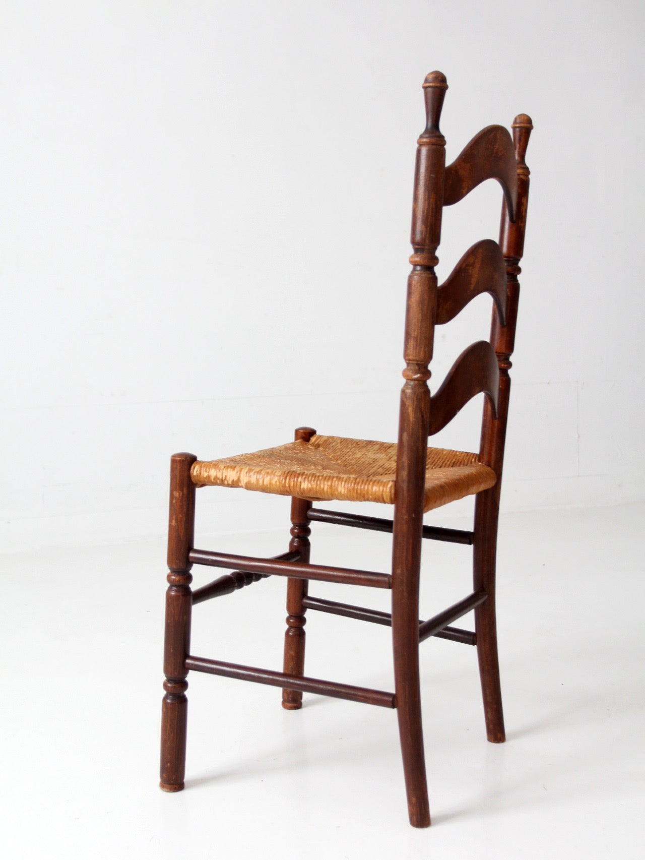 vintage 1930s Tell City rush seat ladder back chair