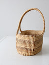 vintage sweetgrass handle basket