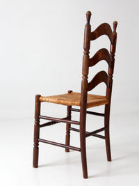 vintage 1930s Tell City rush seat ladder back chair