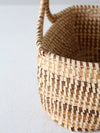 vintage sweetgrass handle basket