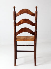 vintage 1930s Tell City rush seat ladder back chair