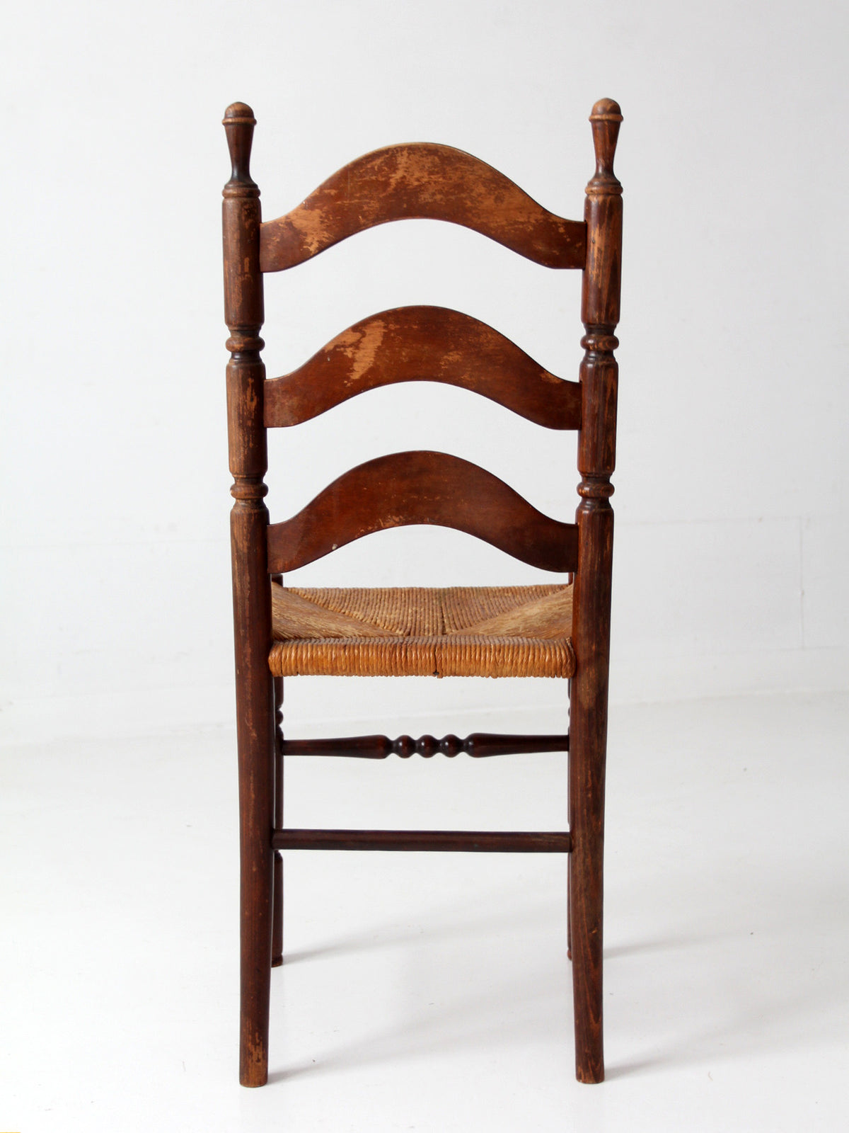 vintage 1930s Tell City rush seat ladder back chair